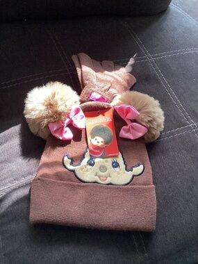 New Monchichi Hat qnd Gloves